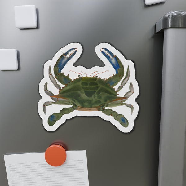 Blue Crab — Vintage Zoology Illustration - Die-Cut Magnet